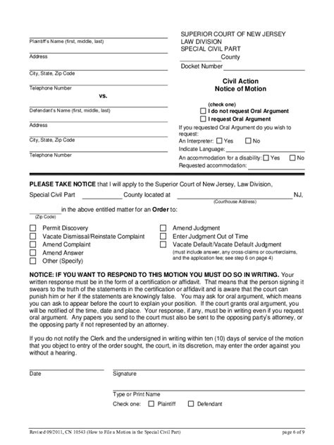 <strong>Part</strong> 1. . Nj special civil part forms